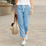 Yashara - Alltags Hose Mit Geradem Bein – Blau