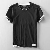 Herren Sommer Rundhals T-Shirt | Lässig – Schwarz
