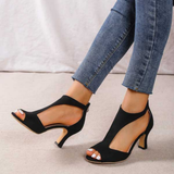 Damen Elegante Sandalen mit Absatz | Vielseitige Sommer-Heels – Schwarz