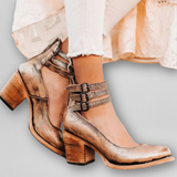 Sylvia | Vintage Sandalen – Dunkelbraun