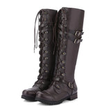 Damen Schnürstiefel mit Schnallendetails | Lässig – Braun