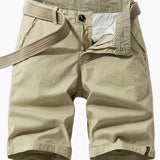 Herren-Bermudashorts mit Gürtel für Freizeit & Urlaub – Khaki
