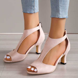 Damen Elegante Sandalen mit Absatz | Vielseitige Sommer-Heels – Rosa