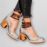 Sylvia | Vintage Sandalen – Grau