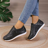 Dinah - Glitzernde Pailletten-Sneaker für Damen – Schwarz