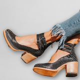 Sylvia | Vintage Sandalen – Schwarz (Limitierte Edition)