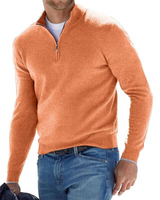 Pullover Herren Strick Reißverschluss | Alltag Komfort – Orange