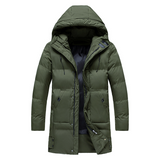 Herren Winterjacke | Gepolsterter Mantel Mit Kapuze – Grün