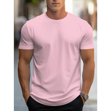 Brian - Klassisches Herren-T-Shirt mit kurzen Ärmeln – Rosa