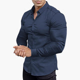 Slim-Fit Hemd für Herren – Dunkelblau