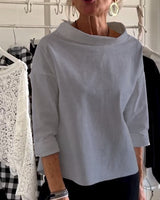 Sofia - Damen Elegantes Oberteil – Grau