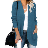 HANAE –  Long-cardigan mit retro-flair – Hellgrün