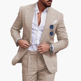 Zweiteiliger Business Anzug für Herren – Beige