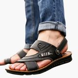 Bequeme orthopädische Sandalen für Herren - robust & komfortabel – Schwarz