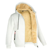 TOMMY - Kapuzenpullover mit Reißverschluss aus Fleece – Weiß
