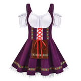 Damen Mini Dirndlkleid in Kurzform | Trachtenkleid mit klassischen Elementen – Lila