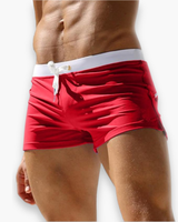 Herren Stylische Badehose | Schnell Trocknend – Rot