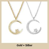 LunaGlanz™ Strahlendes Himmlisches Halsband – 🔥Gold+Silber