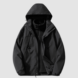 Damen Jacke | dreiteilige Ausführung mit klarer Linienstruktur – Schwarz