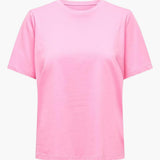 Damen T-Shirt mit Rundhalsausschnitt und kurzen Ärmeln – Säckchen Rosa