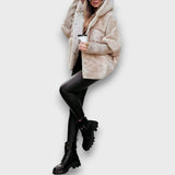 Ava - Elegante Pufferjacke – Beige