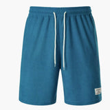 Herren Shorts aus Cord mit elastischem Bund für den Sommer – Blau