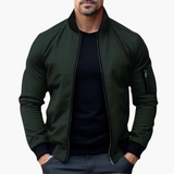 Klassische Bomberjacke für Männer - Reißverschluss und Stil – Grün