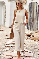CHARLOTTE - Sommer Damen Set – Beige
