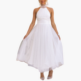 Elegantes Tüllkleid für Damen - Perfekt für festliche Anlässe – Weiß