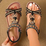 Marijke – Bequeme Orthopädische Sandalen – Schwarz Braun