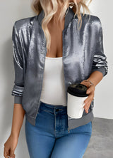 Alexia - Stilvolle Bomberjacke – Grau