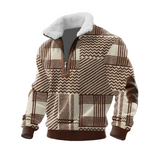Tobias | ThermoSoft Fleecepullover mit Stehkragen – Braun