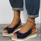 Camila - Rosa Espadrille-Keilsandalen mit coolem Style – Blau