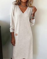 Albina™ – Wärme, Stil und Weiblichkeit in Einem Strickkleid – Beige