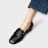 Pauline | Damen Pantoffel – Bequeme Hausschuhe Komfort – Schwarz