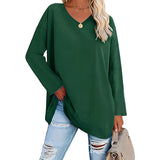 Alicia™ - Lässiger V-Ausschnitt Pullover – Grün