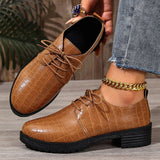 Niyra – Derby Schuhe Mit Schnürung Und Klobiger Sohle – Braun
