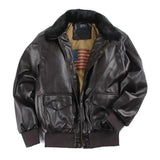 Lester – vintage-motorradjacken für den winter – Braun