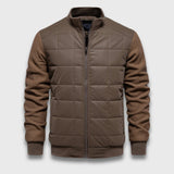 Nils | Steppjacke mit gestrickten Ärmeln für stilvolle Wärme – Kaffee