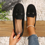 Clara - Mit Quasten bestickte Loafer mit lässigem Design – Schwarz