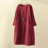 ELESA - Cordkleid – Rot