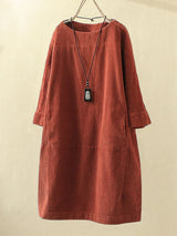 ELESA - Cordkleid – Orange