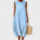 Sandera – Kleid für zeitlose Eleganz – Blau 2
