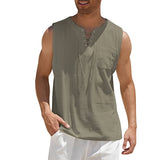 Alexia - Bequemes, ärmelloses Tanktop für Herren – Grau