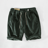 Herren Lässige Cordshorts | Atmungsaktiv und Bequem – Grün