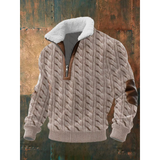 Ibrahima – Fleece Rollkragen Pullover Mit Reißverschluss – Khaki