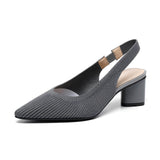Dannon - Stilvolle Slingback-Absatzsandalen – Grau