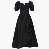 Oktoberfest Dirndl Kleid 2025 mit Rüschen für Damen – Schwarz