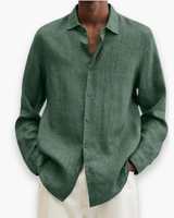 Herren Elegante Freizeit Hemd | Lange Ärmel – Grün