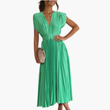 Elegantes Midikleid mit V-Ausschnitt - Damen Abendmode Farfetch – Grün